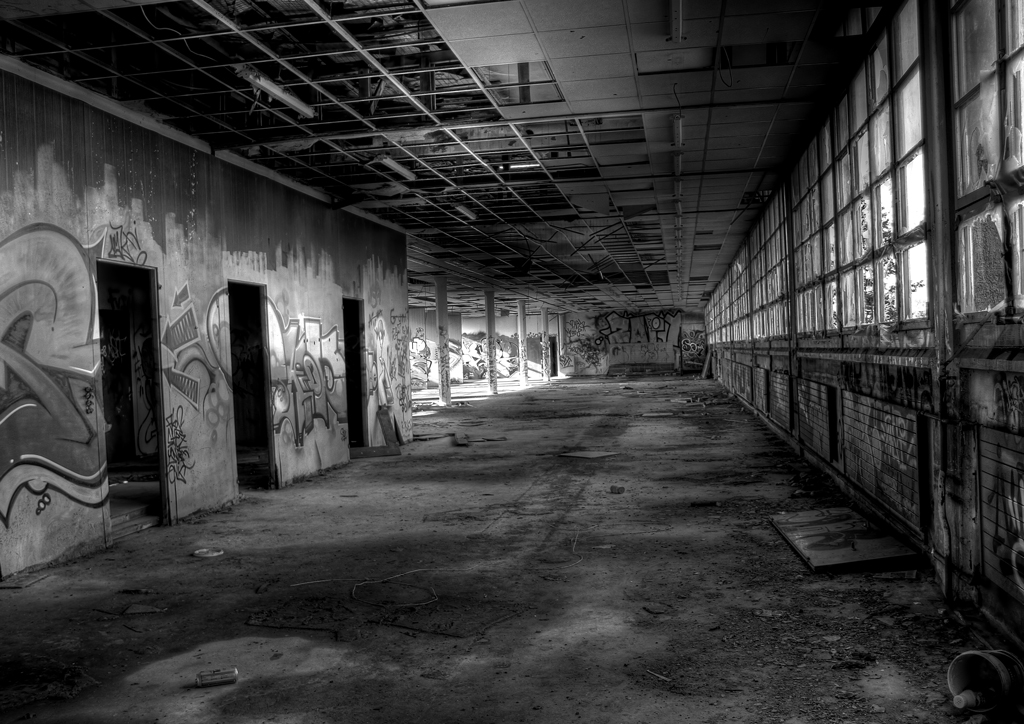 Schuhfabrik Hug & Co, Dulliken, Schweiz lost places - vergessene orte in der schweiz - schuhfabrik hug & co dulliken verlassen hdr hdri schwarz/weiss urban exploration