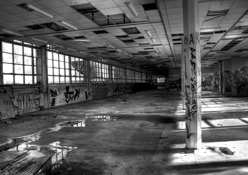 Schuhfabrik Hug & Co, Dulliken, Schweiz lost places - vergessene orte in der schweiz - schuhfabrik hug & co dulliken verlassen hdr hdri schwarz/weiss urban exploration