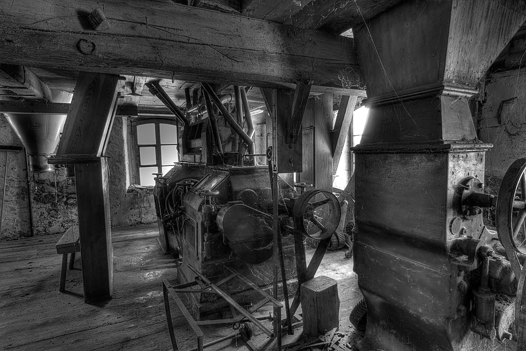 Abandoned Mill - Riggisberg bei Bern 2011 alte muehle riggisberg abandoned mill bern schweiz swiss switzerland urban exploration hdr hdri black white