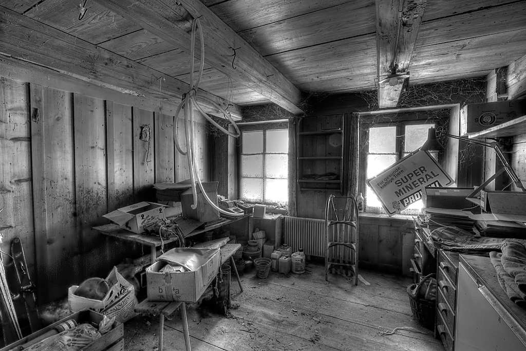 Abandoned Mill - Riggisberg bei Bern 2011 alte muehle riggisberg abandoned mill bern schweiz swiss switzerland urban exploration hdr hdri black white